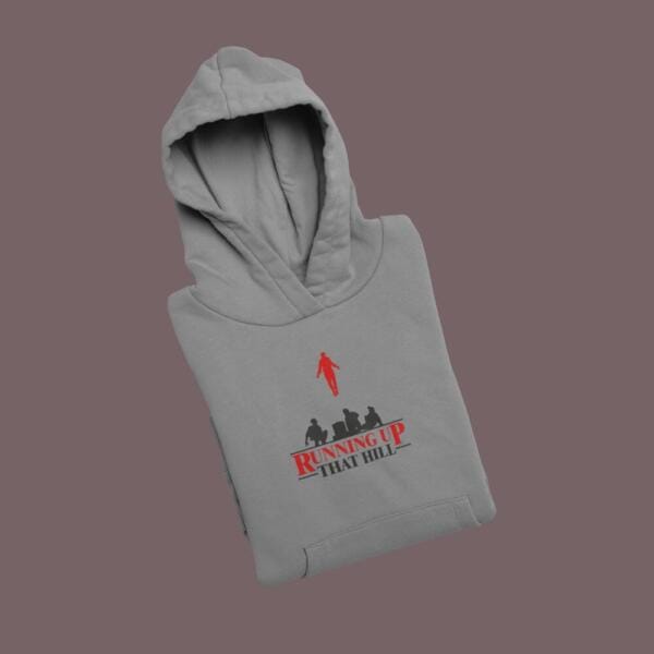 Running Up That Hill Hoodie Grey