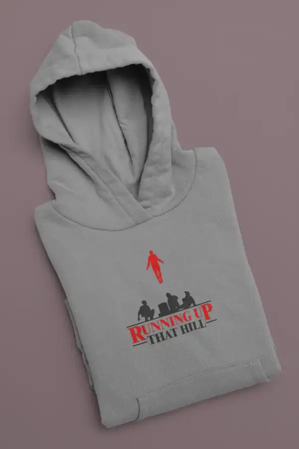 Running Up That Hill Hoodie Grey