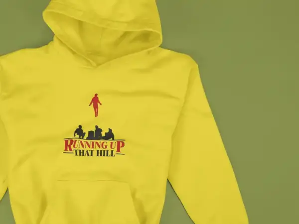 Running Up That Hill Hoodie Mustard