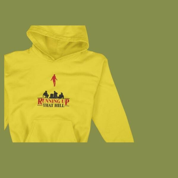 Running Up That Hill Hoodie Mustard