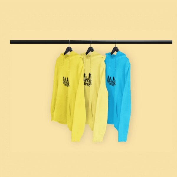 Stranger Things Hoodie Beige,Blue,Mustard