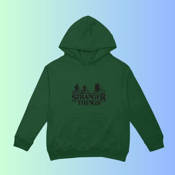 Stranger Things Hoodie Bottle Green