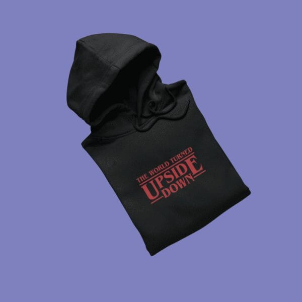 The World Turned Upside Down Hoodie Black