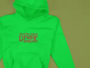 The World Turned Upside Down Hoodie Green