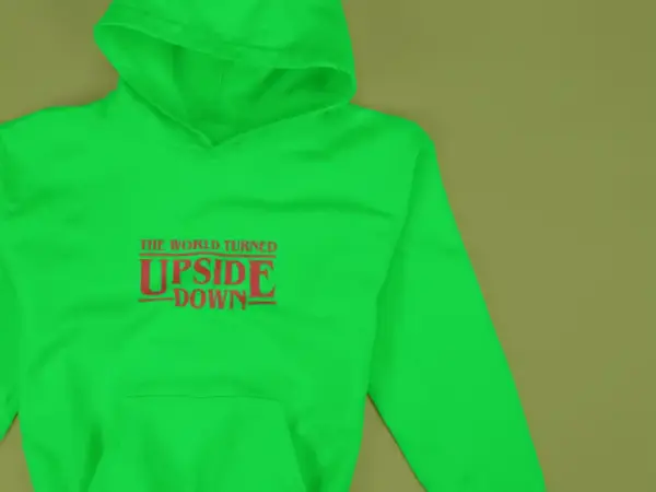 The World Turned Upside Down Hoodie Green