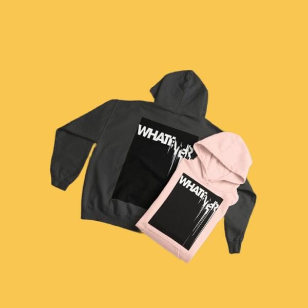 Whatever Hoodie Grey,Pink