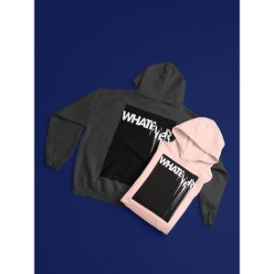 Whatever Hoodie Grey,Pink