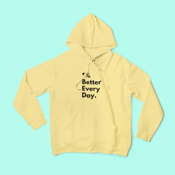 1% Better Every Day Hoodie Beige