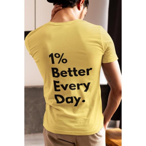 1% Better Every Day T-shirt Beige