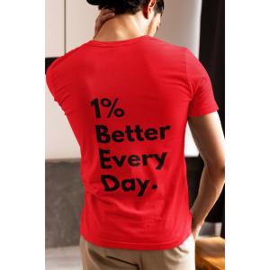 1% Better Every Day T-shirt Red