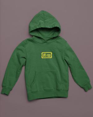 1 Out Of 100 Hoodie Bottle Green