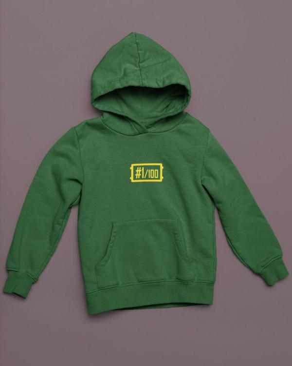 1 Out Of 100 Hoodie Bottle Green