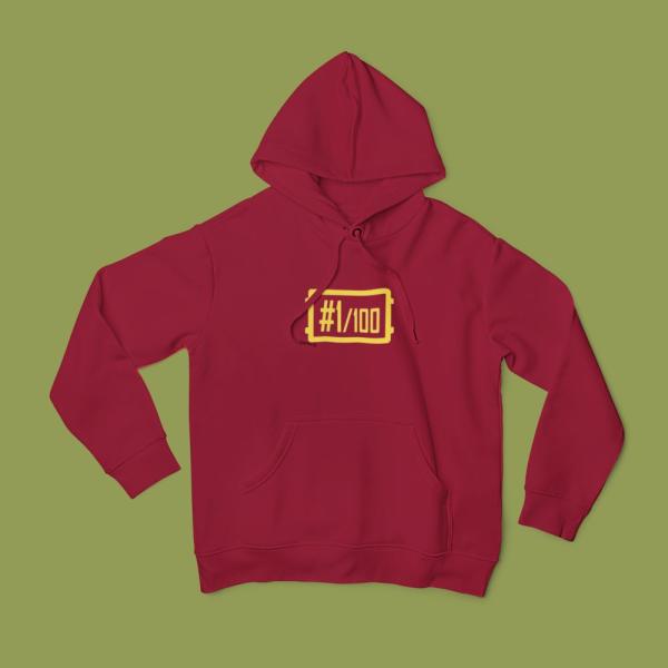 1 Out Of 100 Hoodie Maroon