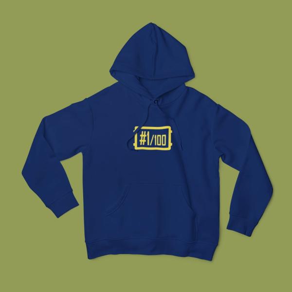 1 Out Of 100 Hoodie Navy Blue