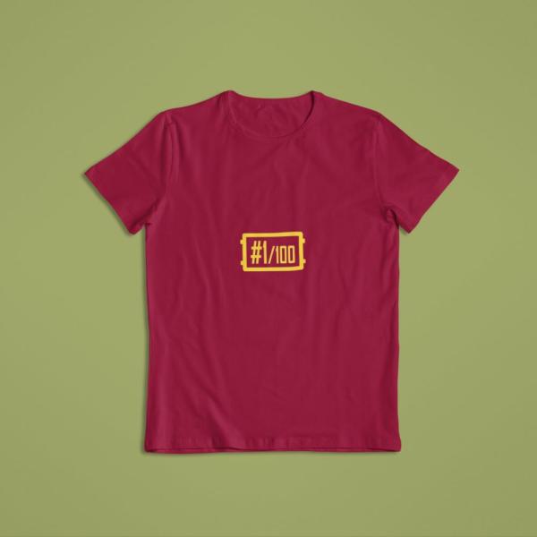 1 Out Of 100 T-shirt maroon