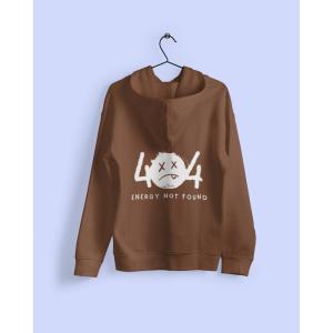 404 Energy Not Found Hoodie Brown