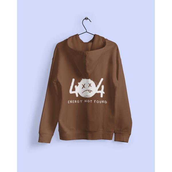 404 Energy Not Found Hoodie Brown