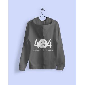 404 Energy Not Found Hoodie Grey