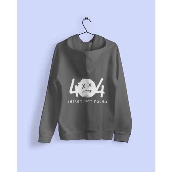 404 Energy Not Found Hoodie Grey