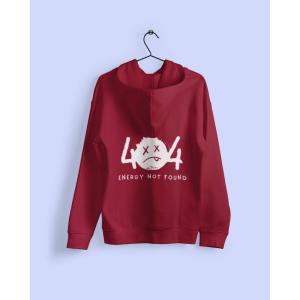 404 Energy Not Found Hoodie Maroon
