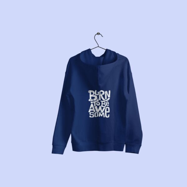 Born To Be Awesome Hoodie Navy Blue