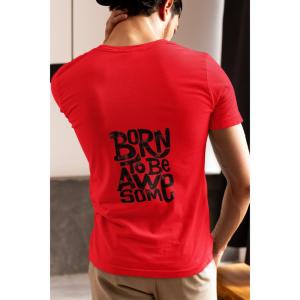 Born To Be Awesome T-shirt Red