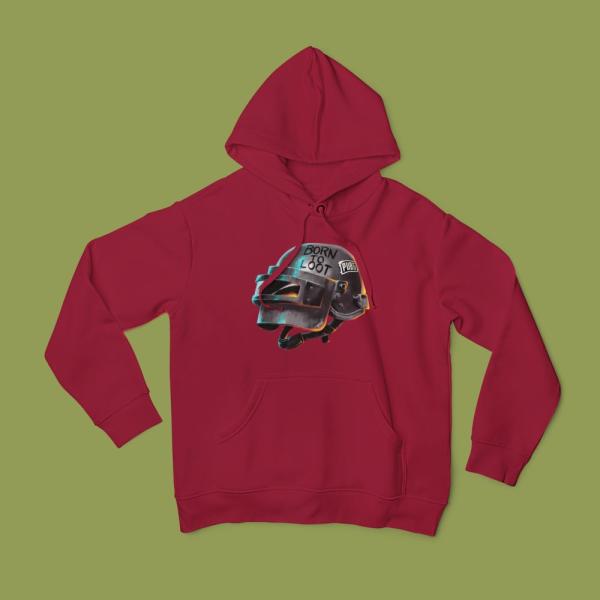 Born To Loot Hoodie Maroon