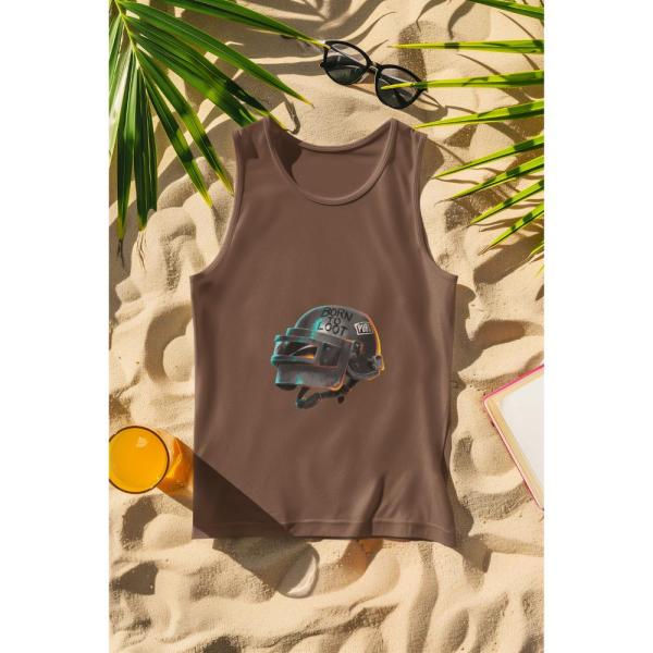 Born To Loot Tank Top Brown