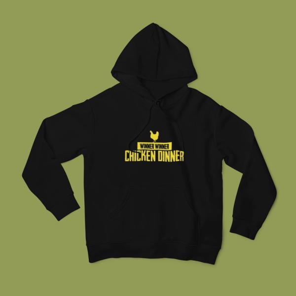 Chicken Dinner Hoodie Black