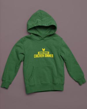 Chicken Dinner Hoodie Bottle Green