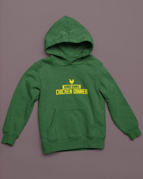 Chicken Dinner Hoodie Bottle Green