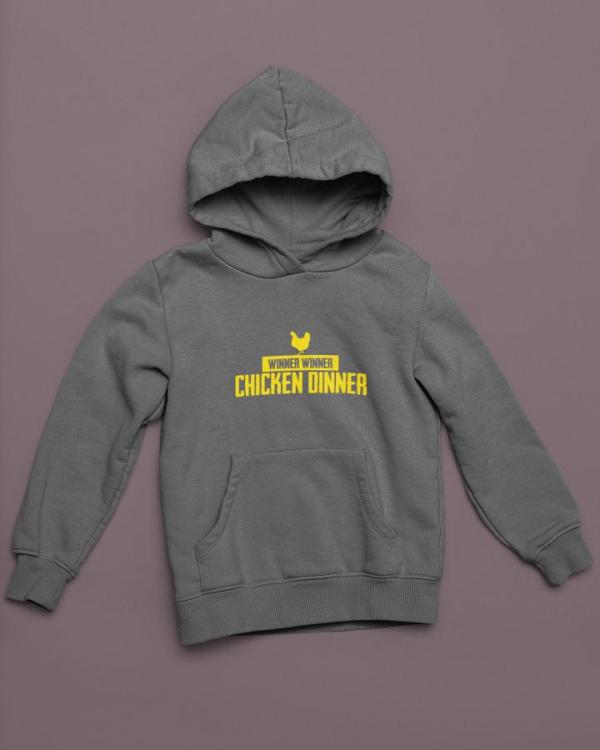 Chicken Dinner Hoodie Grey
