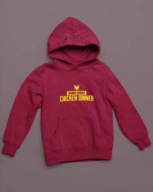 Chicken Dinner Hoodie Maroon