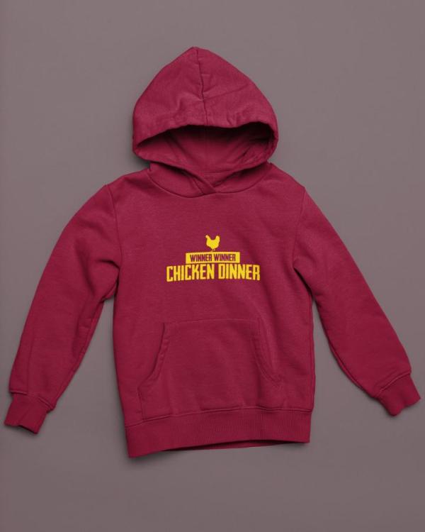 Chicken Dinner Hoodie Maroon