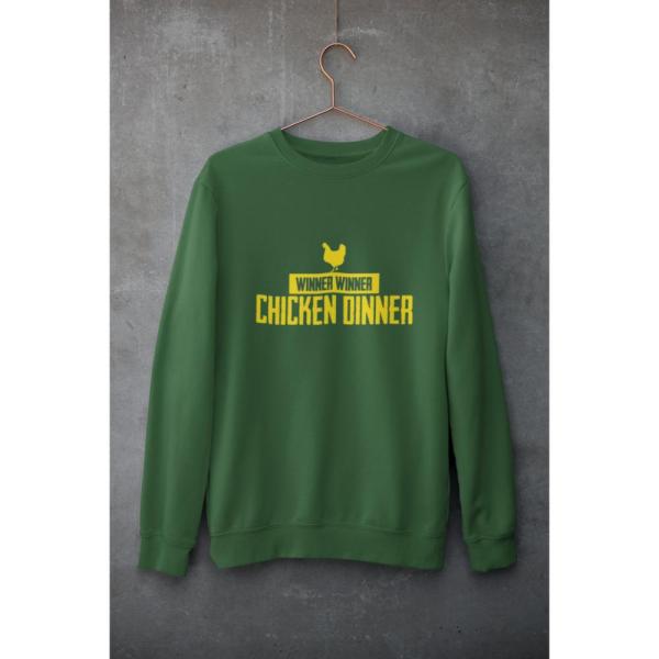 Chicken Dinner Sweatshirt Bottle Green