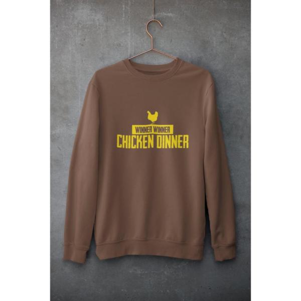 Chicken Dinner Sweatshirt Brown