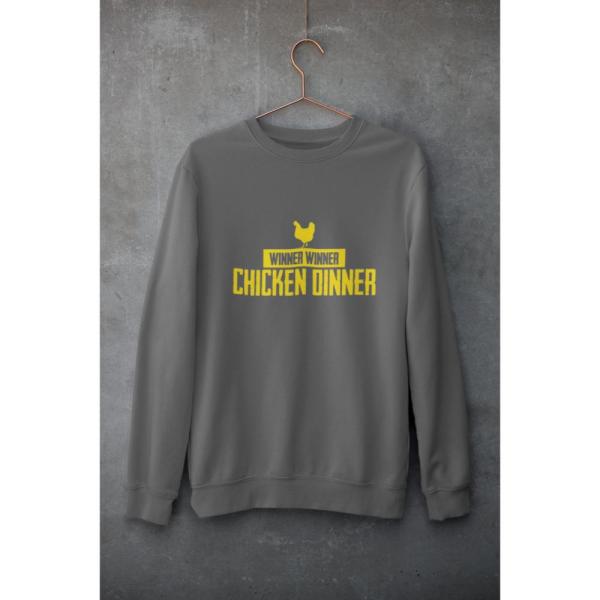 Chicken Dinner Sweatshirt Grey