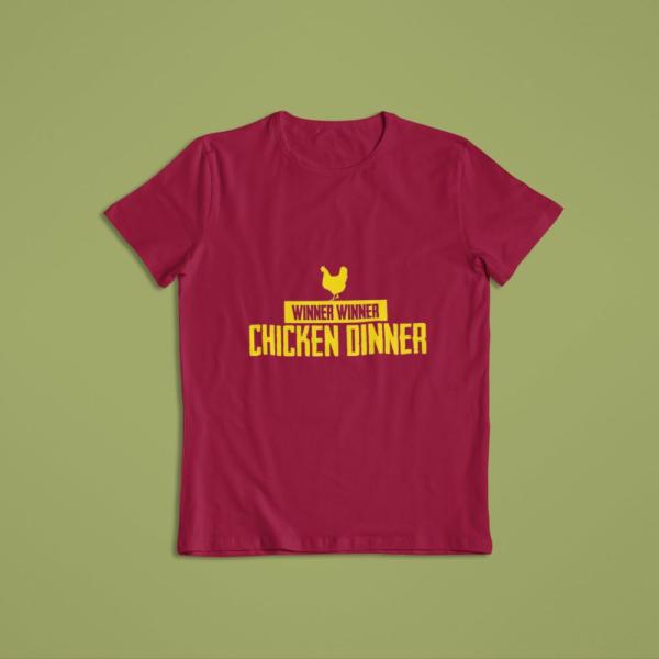 Chicken Dinner T-shirt Maroon