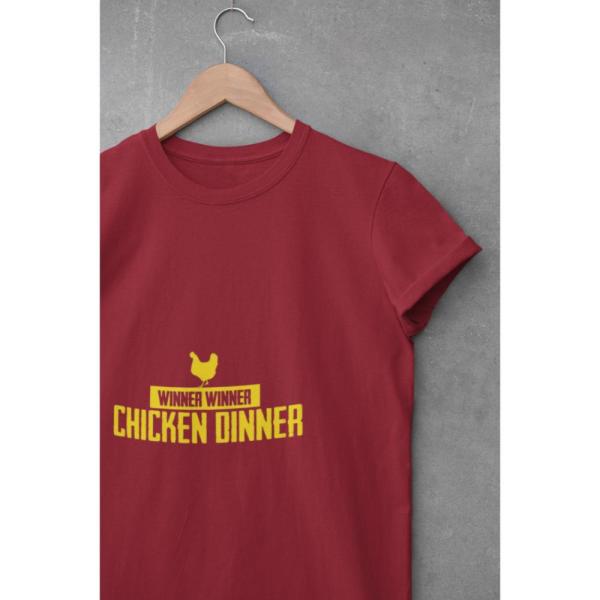 Chicken Dinner T-shirt Maroon