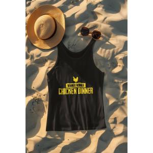 Chicken Dinner Tank Top Black