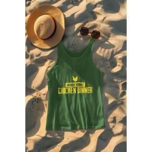 Chicken Dinner Tank Top Bottle Green