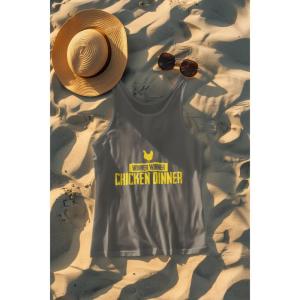 Chicken Dinner Tank Top Grey