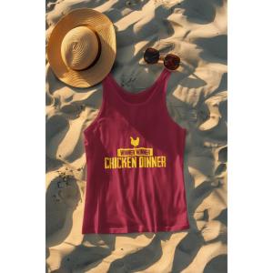 Chicken Dinner Tank Top Maroon