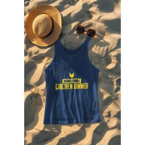 Chicken Dinner Tank Top Navy Blue
