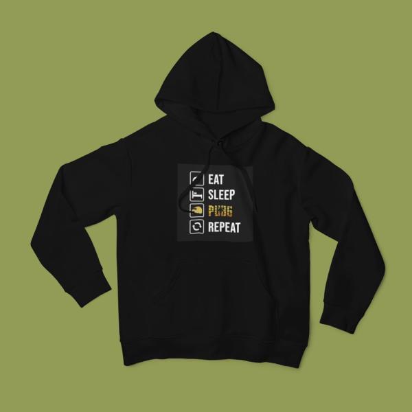 Eat Sleep Pubg Repeat Hoodie Black