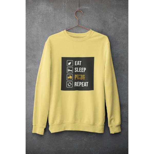 Eat Sleep Pubg Repeat Sweatshirt Beige