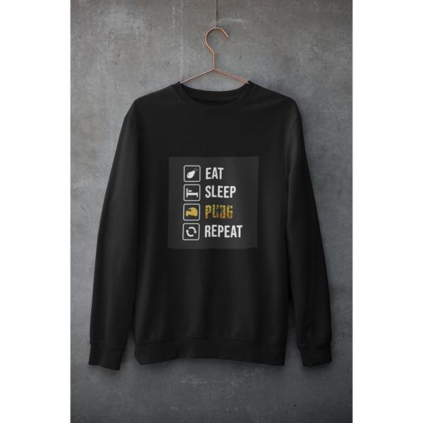 Eat Sleep Pubg Repeat Sweatshirt Black (1)