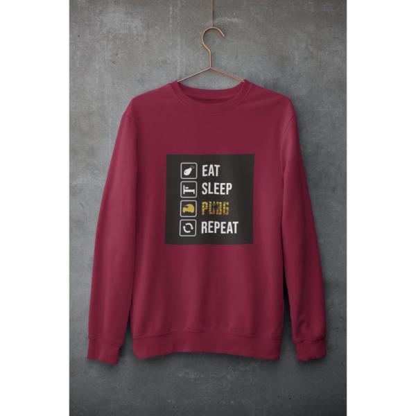 Eat Sleep Pubg Repeat Sweatshirt Maroon