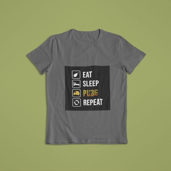 Eat Sleep Pubg Repeat T-shirt Grey