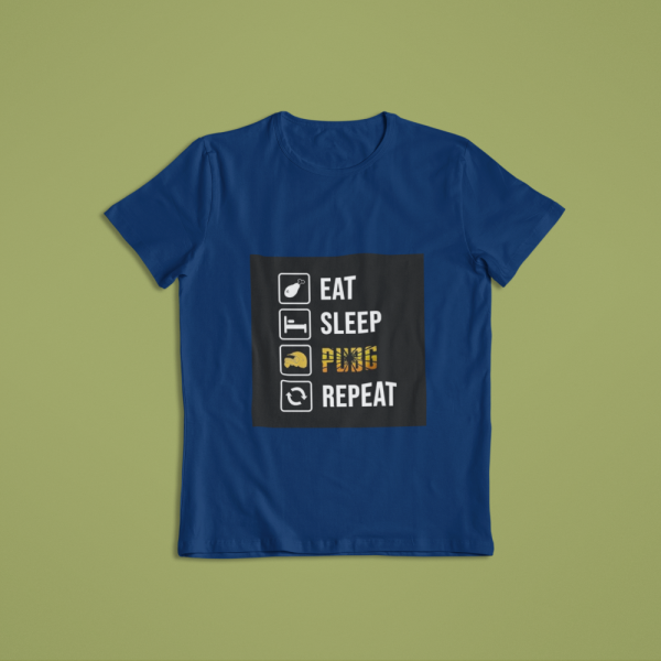 Eat Sleep Pubg Repeat T-shirt Navy Blue